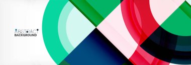 Yuvarlak şekiller, üçgenler ve daireler. Modern soyut arkaplan