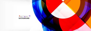 Yuvarlak şekiller, üçgenler ve daireler. Modern soyut arkaplan