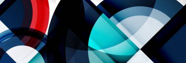 Yuvarlak şekiller, üçgenler ve daireler. Modern soyut arkaplan