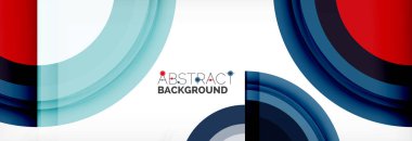 Yuvarlak şekiller, üçgenler ve daireler. Modern soyut arkaplan