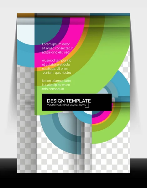 Circle design a4 flyer print template, annual report design — 스톡 벡터