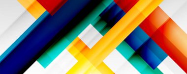 Gölge çizgileri, modern formlar, dikdörtgenler, kareler ve akışkan eğimlere sahip geometrik soyut arkaplanlar. Parlak renkli çizgiler serin arkaplanlar