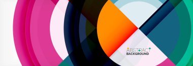 Yuvarlak şekiller, üçgenler ve daireler. Modern soyut arkaplan