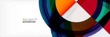 Yuvarlak şekiller, üçgenler ve daireler. Modern soyut arkaplan