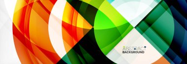 Yuvarlak şekiller, üçgenler ve daireler. Modern soyut arkaplan