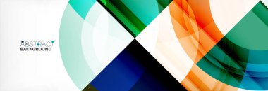 Yuvarlak şekiller, üçgenler ve daireler. Modern soyut arkaplan