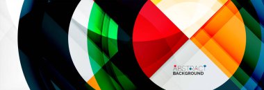 Yuvarlak şekiller, üçgenler ve daireler. Modern soyut arkaplan