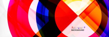 Yuvarlak şekiller, üçgenler ve daireler. Modern soyut arkaplan