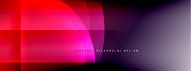 Vektör soyut arkaplan - gölgeler ve ışık efektleri ile sıvı gradyanı üzerinde daire ve çapraz çapraz. Metin için tekno ya da ticari parlak tasarım şablonları