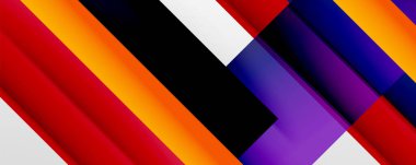 Gölge çizgileri, modern formlar, dikdörtgenler, kareler ve akışkan eğimlere sahip geometrik soyut arkaplanlar. Parlak renkli çizgiler serin arkaplanlar