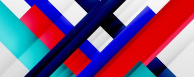 Gölge çizgileri, modern formlar, dikdörtgenler, kareler ve akışkan eğimlere sahip geometrik soyut arkaplanlar. Parlak renkli çizgiler serin arkaplanlar
