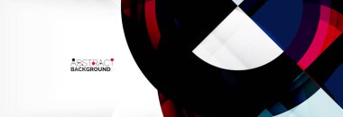 Yuvarlak şekiller, üçgenler ve daireler. Modern soyut arkaplan