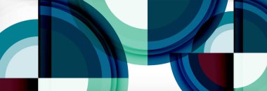 Yuvarlak şekiller, üçgenler ve daireler. Modern soyut arkaplan