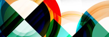 Yuvarlak şekiller, üçgenler ve daireler. Modern soyut arkaplan