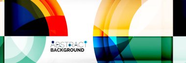 Yuvarlak şekiller, üçgenler ve daireler. Modern soyut arkaplan