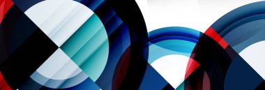 Yuvarlak şekiller, üçgenler ve daireler. Modern soyut arkaplan