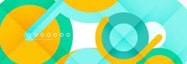 Kapaklar, afişler, el ilanları ve posterler ve diğer şablonlar için çemberler ve çizgiler soyut arkaplan