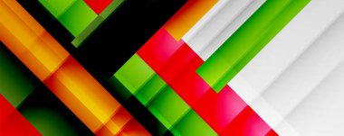 Gölge çizgileri, modern formlar, dikdörtgenler, kareler ve akışkan eğimlere sahip geometrik soyut arkaplanlar. Parlak renkli çizgiler serin arkaplanlar