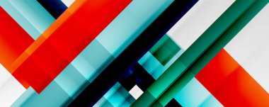 Gölge çizgileri, modern formlar, dikdörtgenler, kareler ve akışkan eğimlere sahip geometrik soyut arkaplanlar. Parlak renkli çizgiler serin arkaplanlar