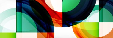 Yuvarlak şekiller, üçgenler ve daireler. Modern soyut arkaplan