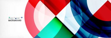 Yuvarlak şekiller, üçgenler ve daireler. Modern soyut arkaplan