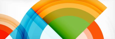 Yuvarlak şekiller, üçgenler ve daireler. Modern soyut arkaplan