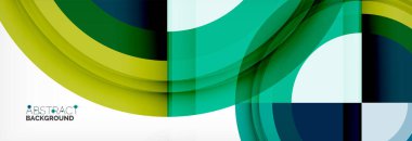 Yuvarlak şekiller, üçgenler ve daireler. Modern soyut arkaplan