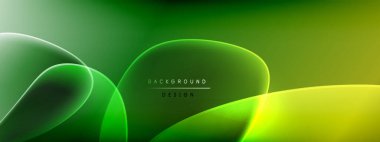 Vektör soyut arkaplan - sıvı kabarcıklar, gölgeler ve ışık efektleri ile sıvı gradyan şekiller. Metin için parlak tasarım şablonu