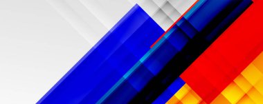 Gölge çizgileri, modern formlar, dikdörtgenler, kareler ve akışkan eğimlere sahip geometrik soyut arkaplanlar. Parlak renkli çizgiler serin arkaplanlar