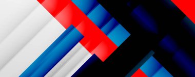 Gölge çizgileri, modern formlar, dikdörtgenler, kareler ve akışkan eğimlere sahip geometrik soyut arkaplanlar. Parlak renkli çizgiler serin arkaplanlar