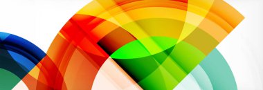 Yuvarlak şekiller, üçgenler ve daireler. Modern soyut arkaplan