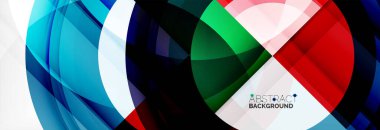 Yuvarlak şekiller, üçgenler ve daireler. Modern soyut arkaplan