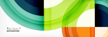 Yuvarlak şekiller, üçgenler ve daireler. Modern soyut arkaplan