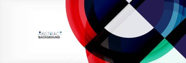 Yuvarlak şekiller, üçgenler ve daireler. Modern soyut arkaplan