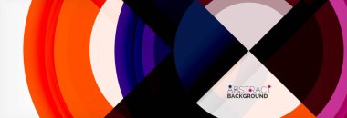 Yuvarlak şekiller, üçgenler ve daireler. Modern soyut arkaplan