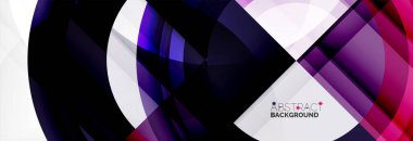 Yuvarlak şekiller, üçgenler ve daireler. Modern soyut arkaplan