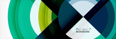 Yuvarlak şekiller, üçgenler ve daireler. Modern soyut arkaplan