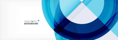 Yuvarlak şekiller, üçgenler ve daireler. Modern soyut arkaplan