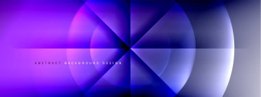 Vektör soyut arkaplan - gölgeler ve ışık efektleri ile sıvı gradyanı üzerinde daire ve çapraz çapraz. Metin için tekno ya da ticari parlak tasarım şablonları