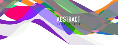 Akışkan dalga renkli soyut arkaplan. Dinamik renkli canlı vektör tasarımı