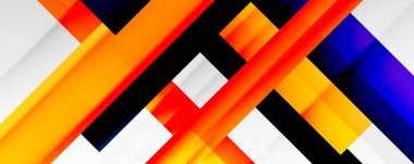 Gölge çizgileri, modern formlar, dikdörtgenler, kareler ve akışkan eğimlere sahip geometrik soyut arkaplanlar. Parlak renkli çizgiler serin arkaplanlar