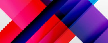 Gölge çizgileri, modern formlar, dikdörtgenler, kareler ve akışkan eğimlere sahip geometrik soyut arkaplanlar. Parlak renkli çizgiler serin arkaplanlar