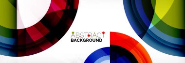 Yuvarlak şekiller, üçgenler ve daireler. Modern soyut arkaplan