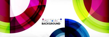 Yuvarlak şekiller, üçgenler ve daireler. Modern soyut arkaplan