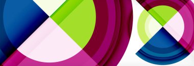 Yuvarlak şekiller, üçgenler ve daireler. Modern soyut arkaplan