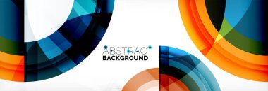 Yuvarlak şekiller, üçgenler ve daireler. Modern soyut arkaplan