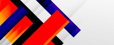 Gölge çizgileri, modern formlar, dikdörtgenler, kareler ve akışkan eğimlere sahip geometrik soyut arkaplanlar. Parlak renkli çizgiler serin arkaplanlar