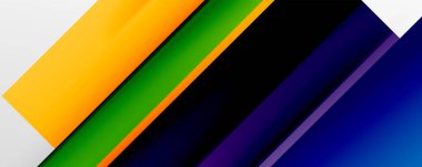 Gölge çizgileri, modern formlar, dikdörtgenler, kareler ve akışkan eğimlere sahip geometrik soyut arkaplanlar. Parlak renkli çizgiler serin arkaplanlar