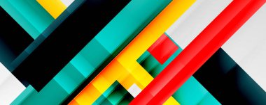 Gölge çizgileri, modern formlar, dikdörtgenler, kareler ve akışkan eğimlere sahip geometrik soyut arkaplanlar. Parlak renkli çizgiler serin arkaplanlar