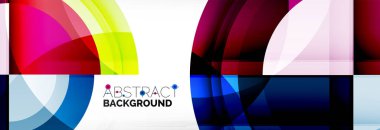 Yuvarlak şekiller, üçgenler ve daireler. Modern soyut arkaplan